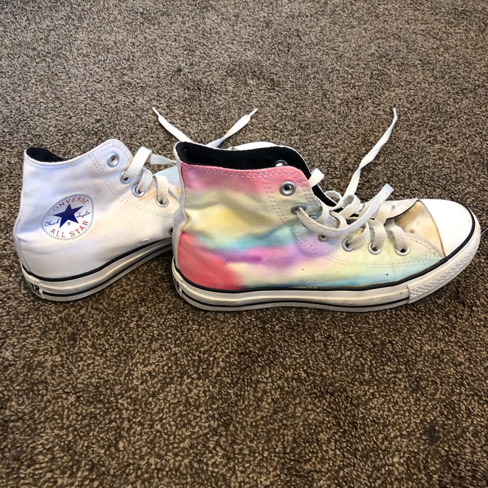 Rainbow Watercolored Converse